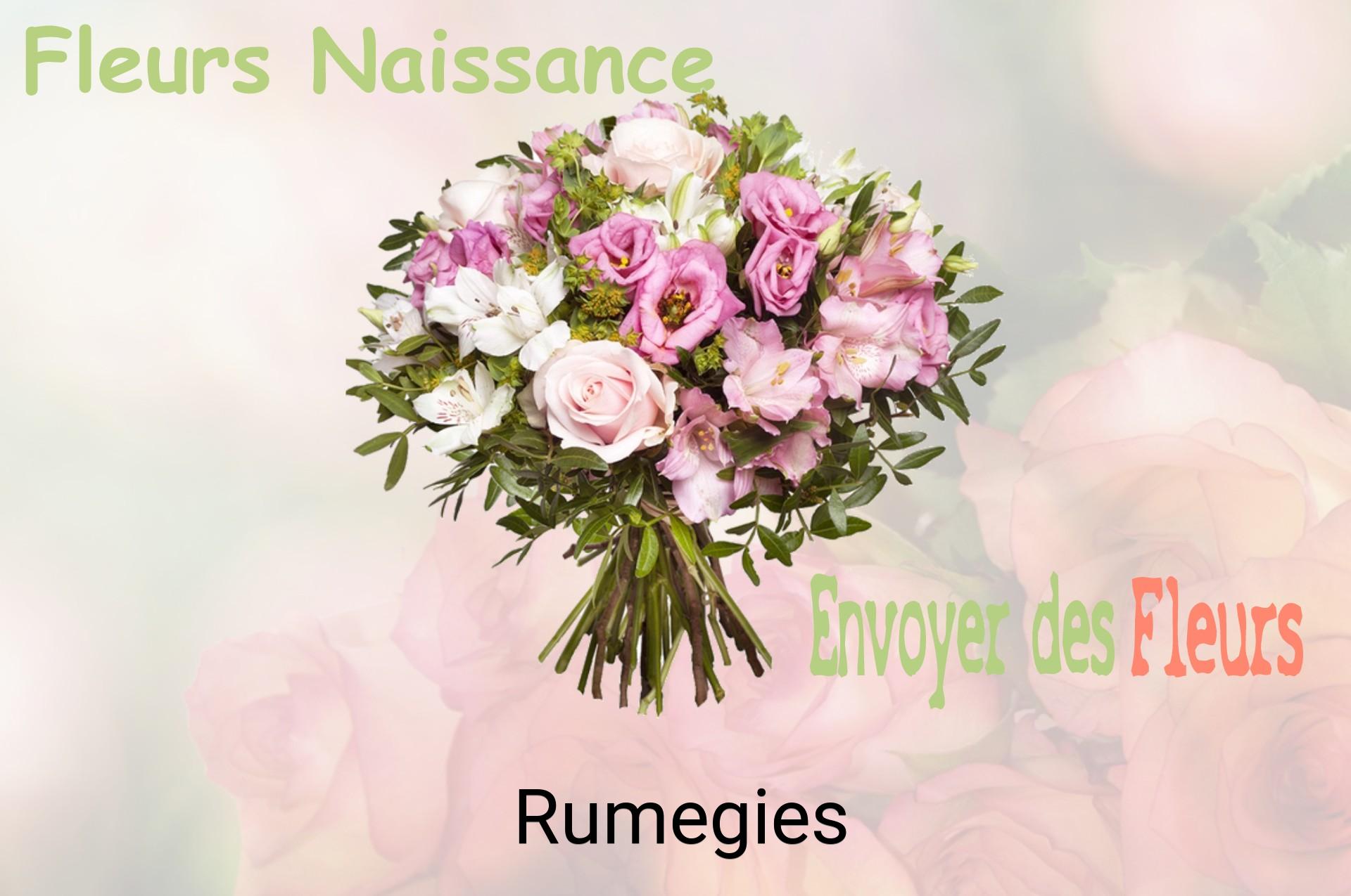 Bouquet de fleurs de naissance livré à Rumegies